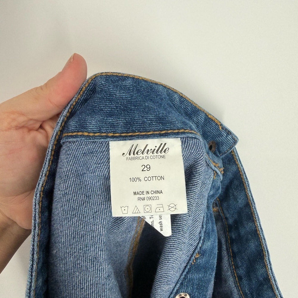 Brandy Melville Button Front Denim Mini Skirt Size 29 - Picture 4 of 4
